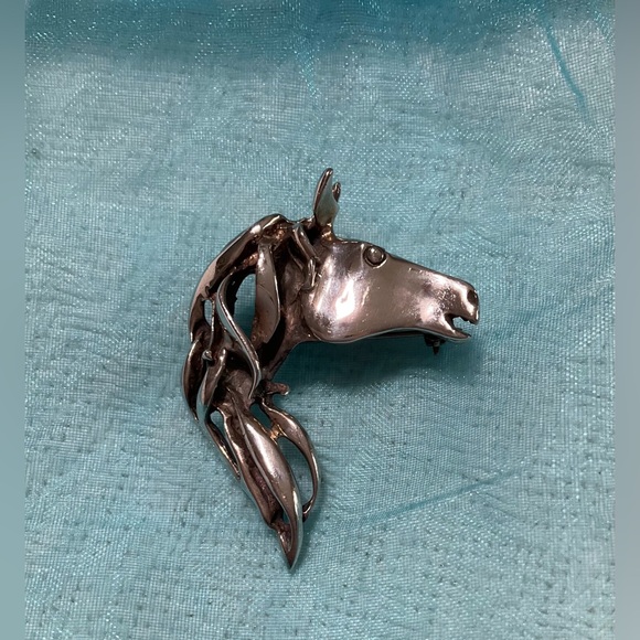 Gorgeous Horse Head Pendant .925 - Picture 2 of 11